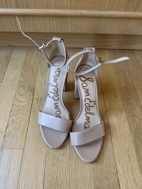 Sam Edelman Blush Ankle-Strap Block Heels